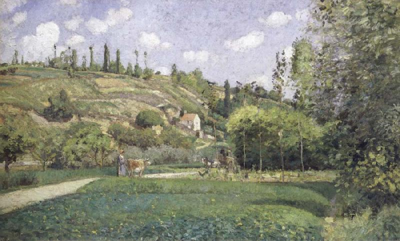 A cowherd on the route du Chou,Pontoise, Camille Pissarro